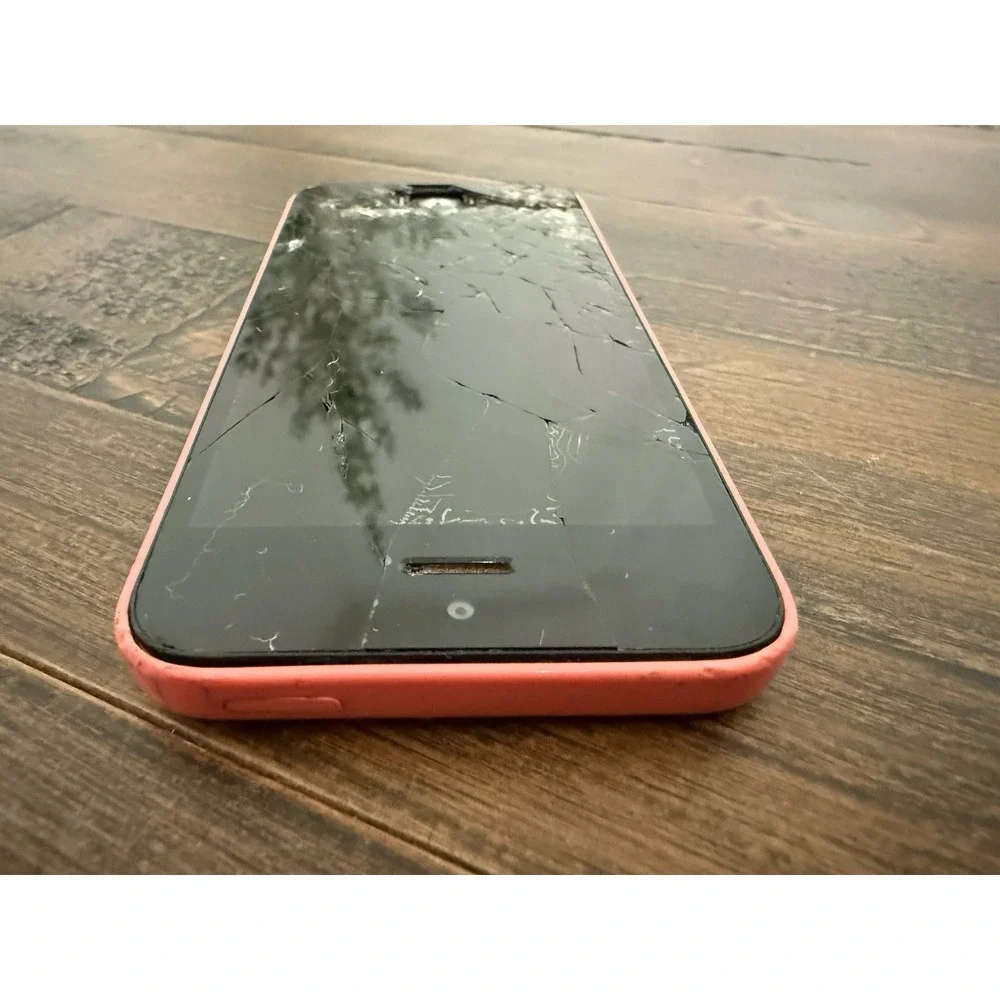 AS IS FOR PARTS Apple iPhone 5c A1532 Pink Broken Screen LTE Cellular Bluetooth